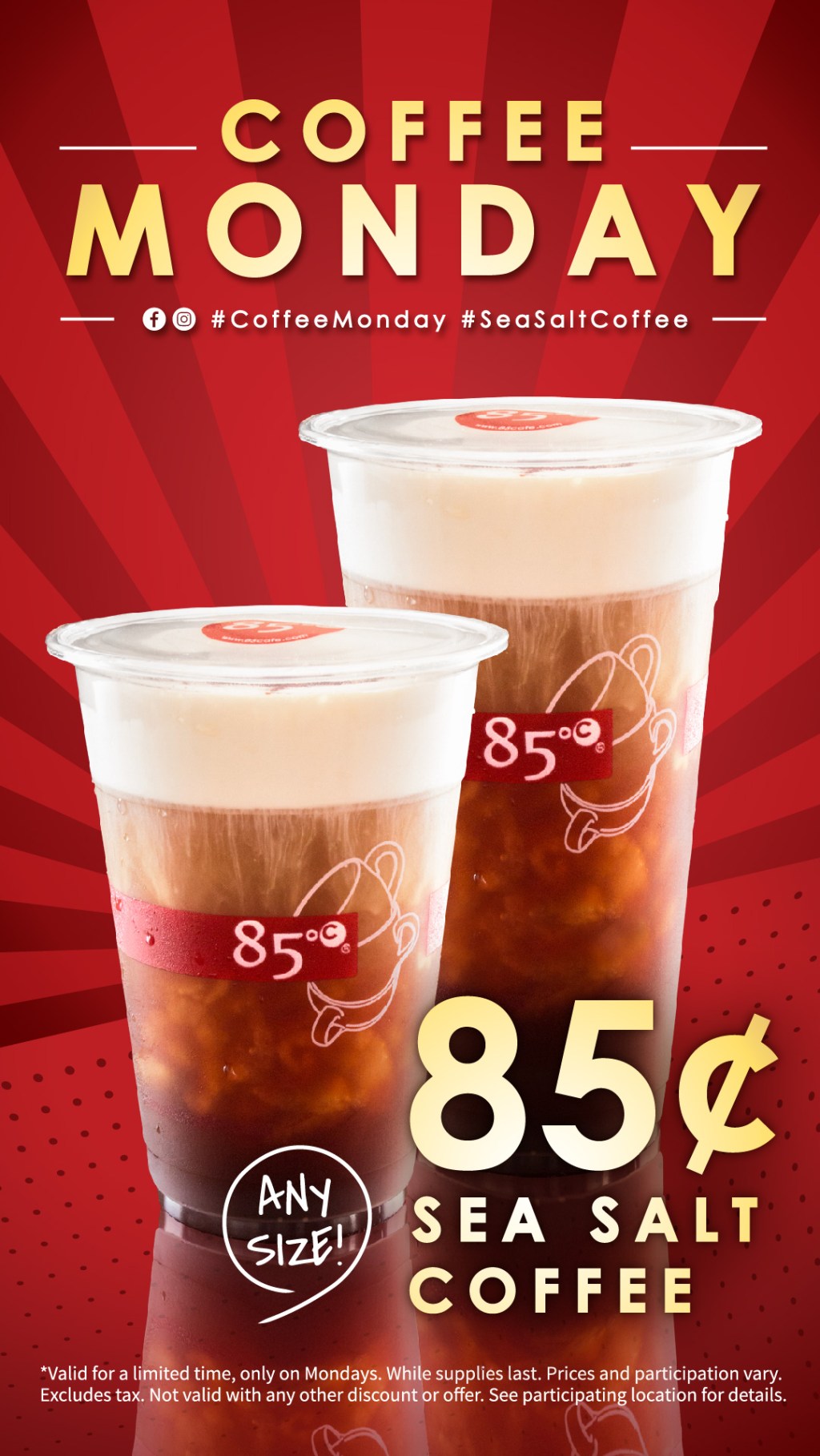85 CENT SEA SALT BLACK COFFEE @&nbsp;85C