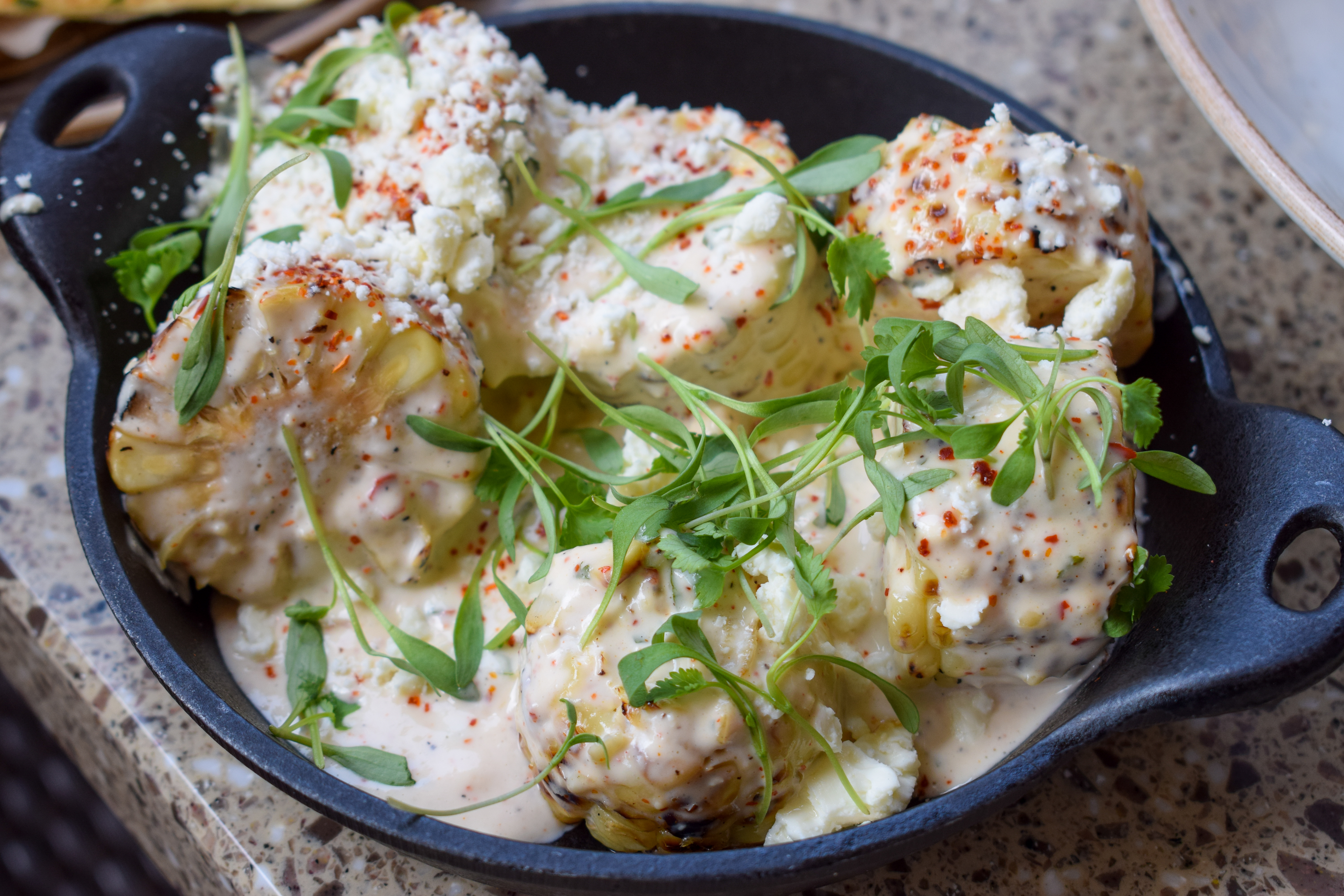 lazy-dog-restaurant-spring-menu-items-new-cocktails-drinks-oc-food-fiend-ocfoodfiend-blogger-foodie-orange-county-huntington-beach-brea-corn-appetizers